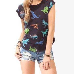 Grey Dino Boxy Muscle tee